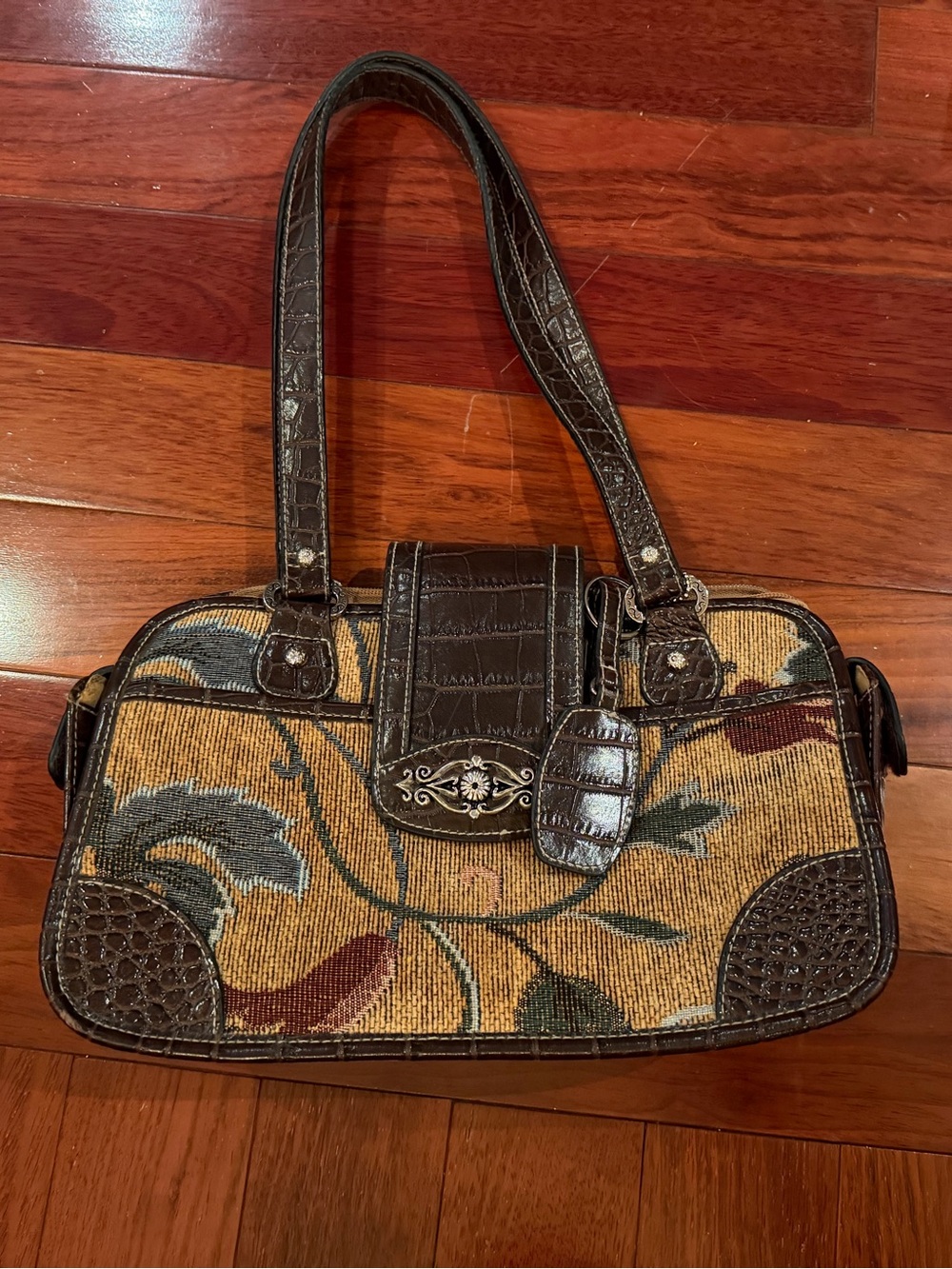 Y2K Vintage Rosetti Floral Tapestry Shoulder Bag